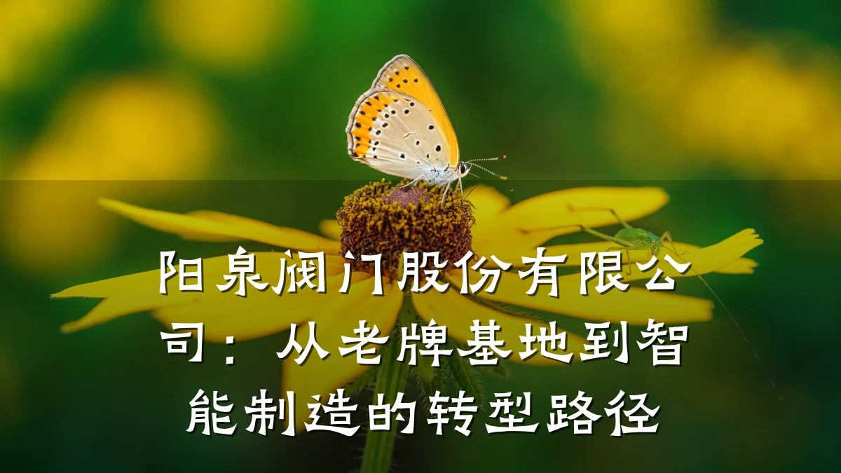 阳泉阀门股份有限公司：从老牌基地到智能制造的转型路径