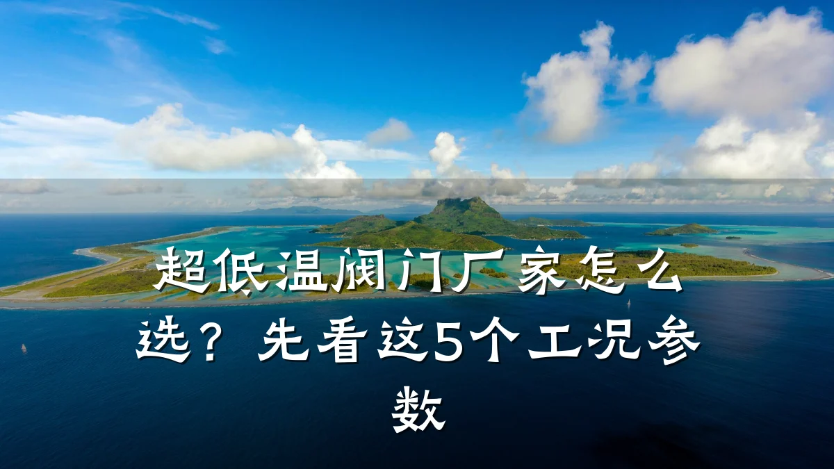 超低温阀门厂家怎么选？先看这5个工况参数
