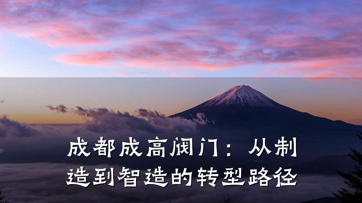 成都成高阀门：从制造到智造的转型路径
