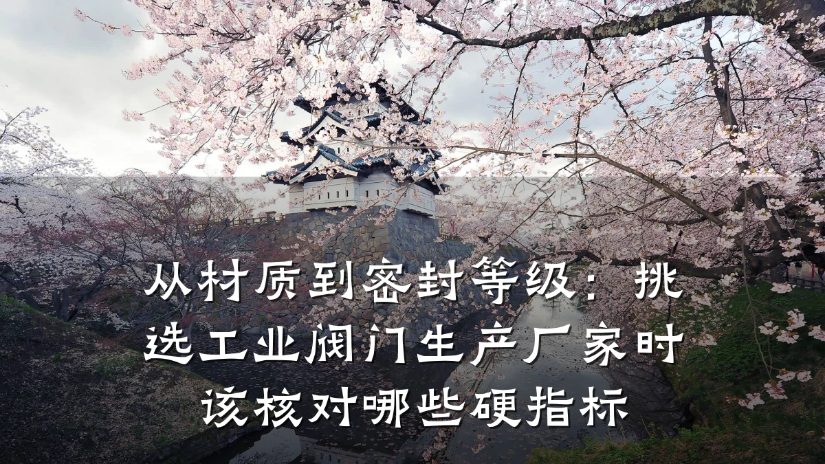 从材质到密封等级：挑选工业阀门生产厂家时该核对哪些硬指标