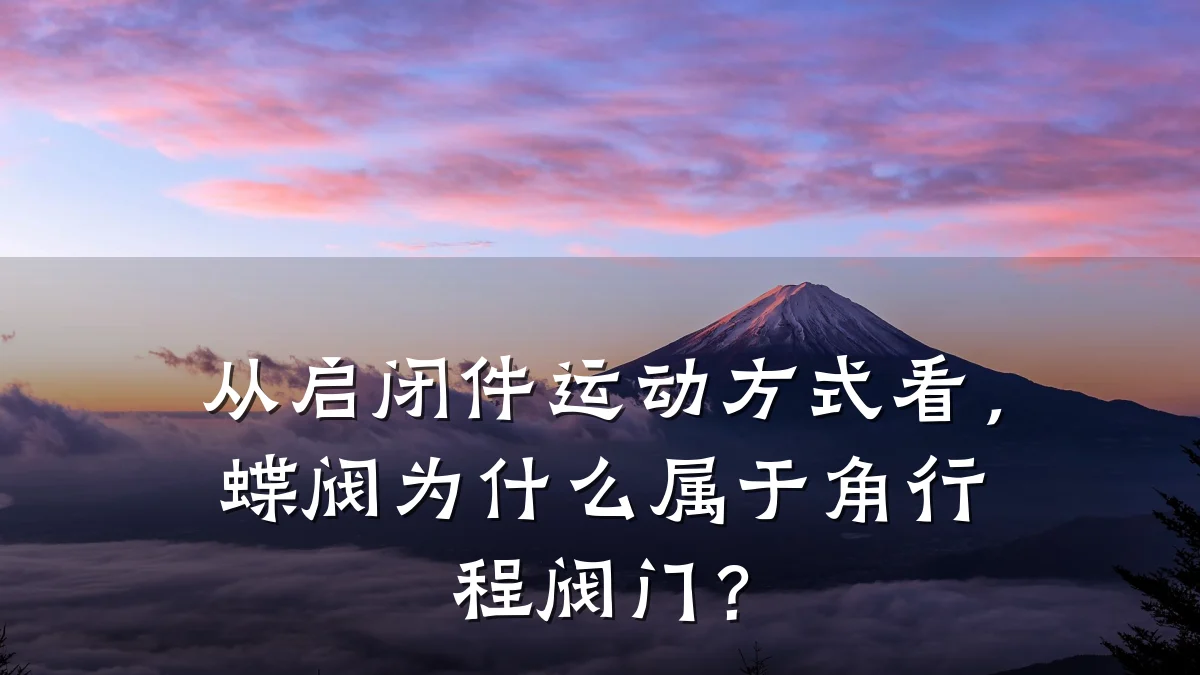 从启闭件运动方式看，蝶阀为什么属于角行程阀门？