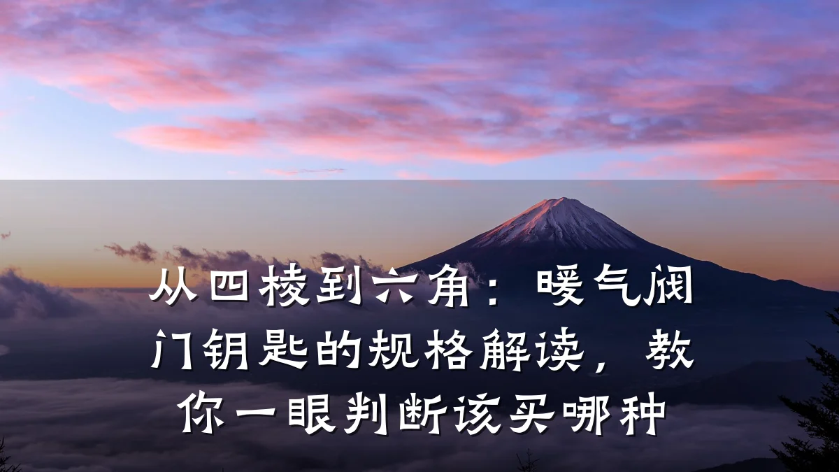 从四棱到六角：暖气阀门钥匙的规格解读，教你一眼判断该买哪种