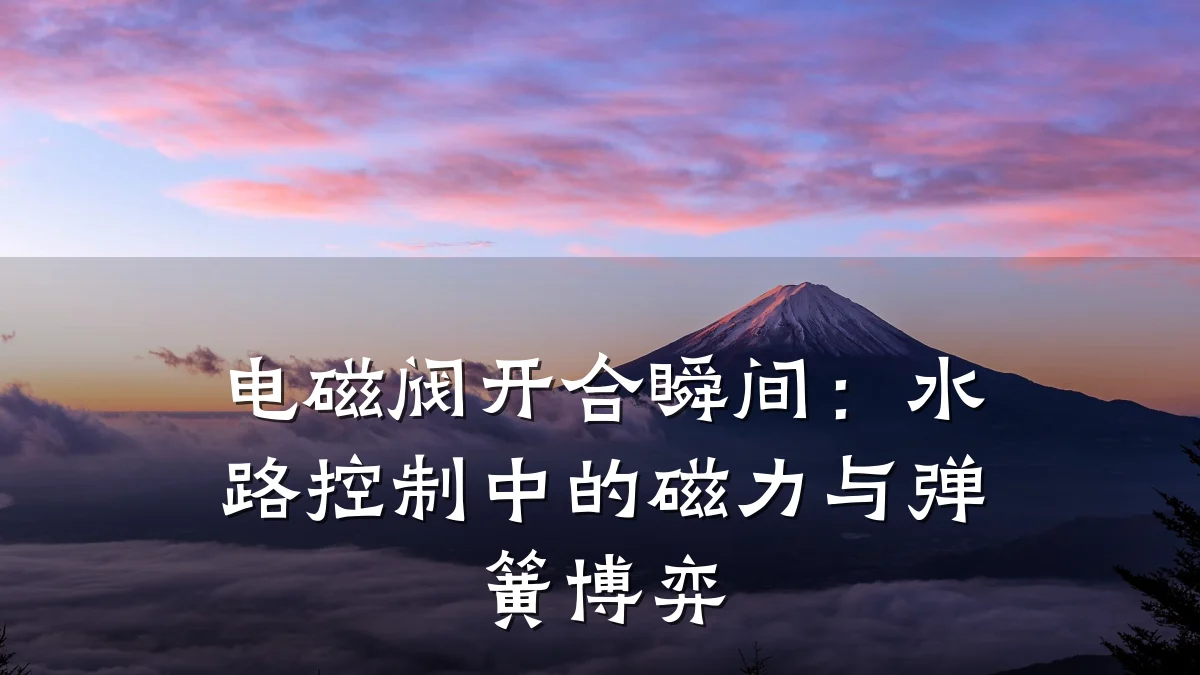 电磁阀开合瞬间：水路控制中的磁力与弹簧博弈