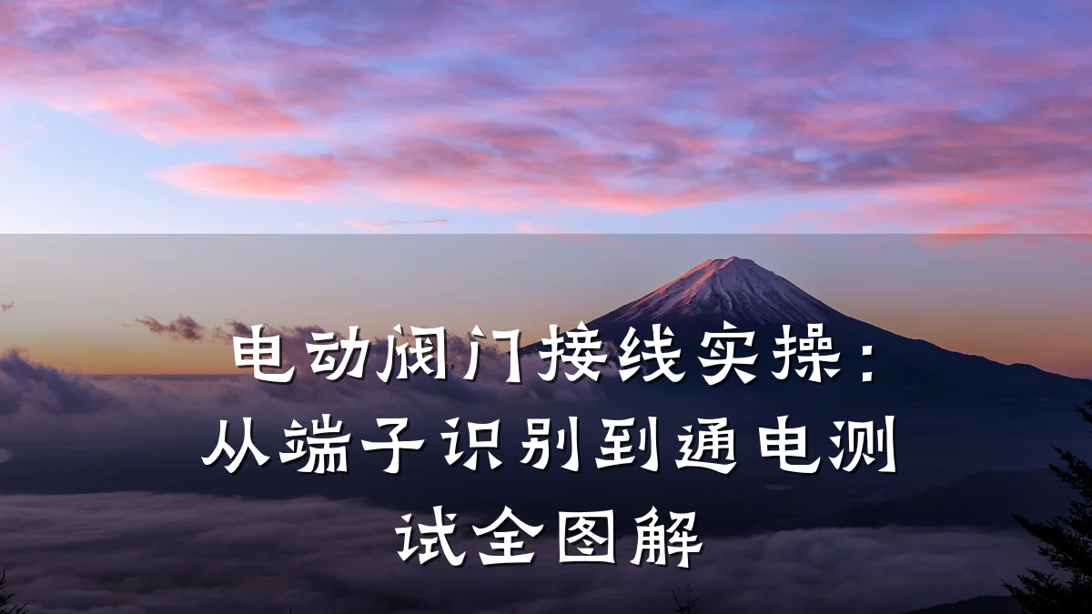 电动阀门接线实操：从端子识别到通电测试全图解