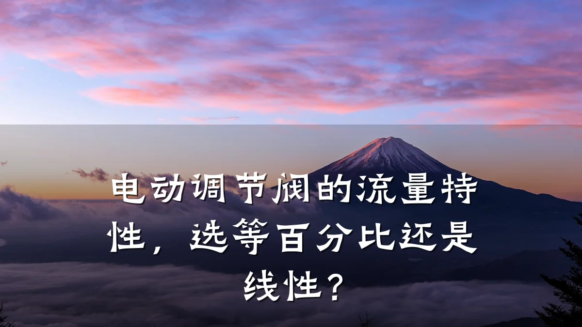 电动调节阀的流量特性，选等百分比还是线性？