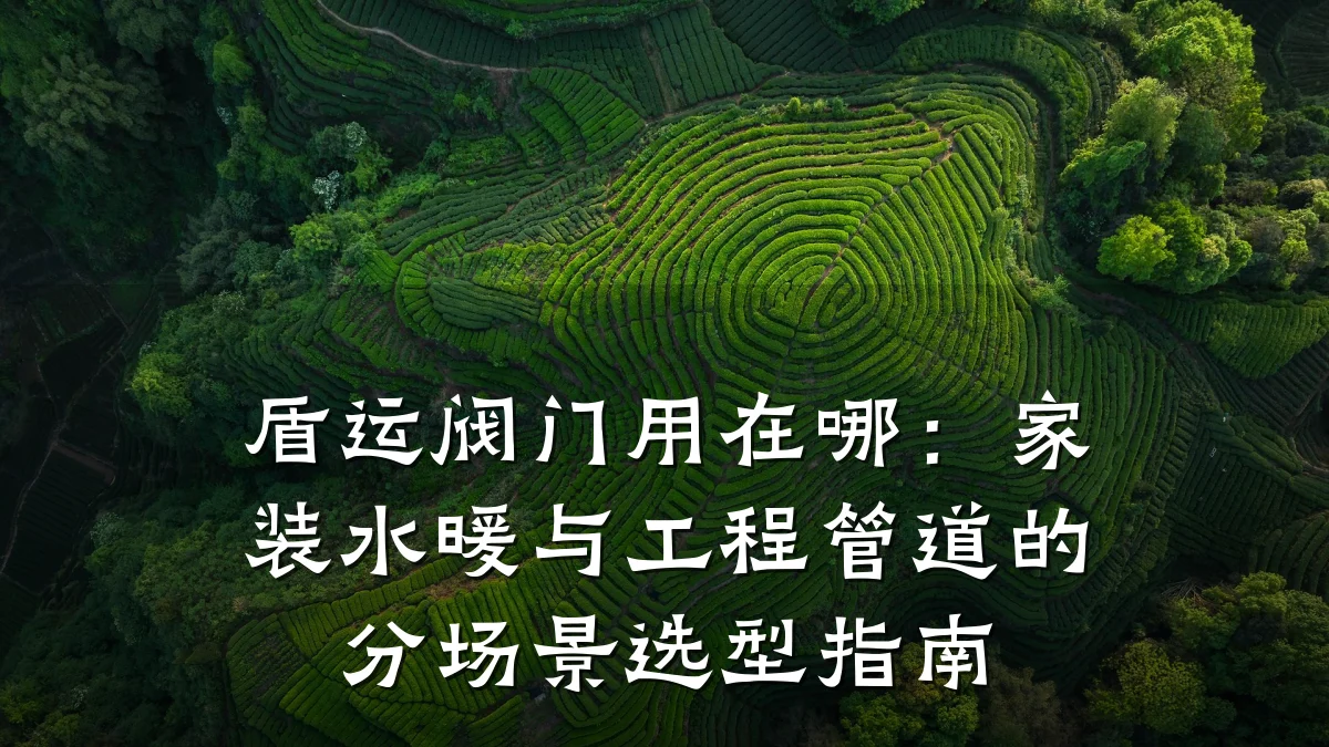 盾运阀门用在哪：家装水暖与工程管道的分场景选型指南