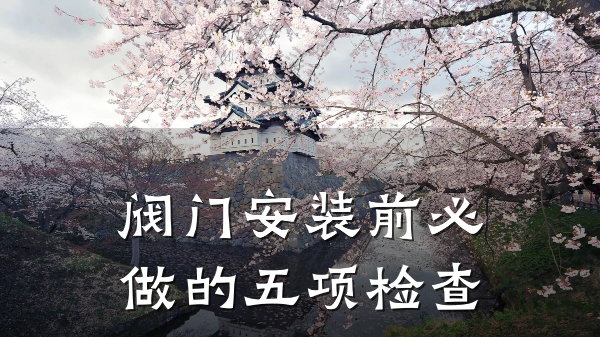 阀门安装前必做的五项检查