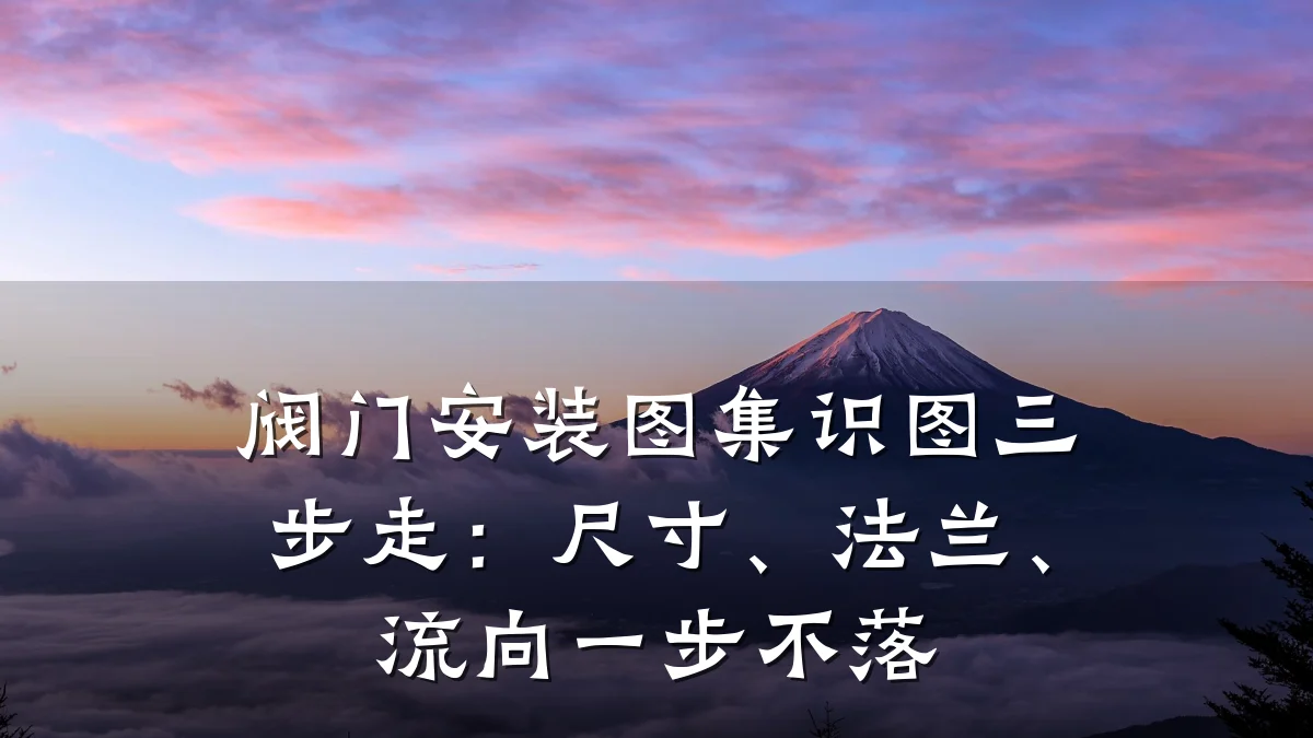 阀门安装图集识图三步走：尺寸、法兰、流向一步不落