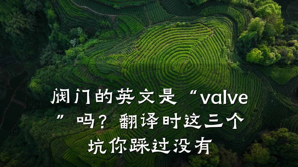 阀门的英文是“valve”吗？翻译时这三个坑你踩过没有