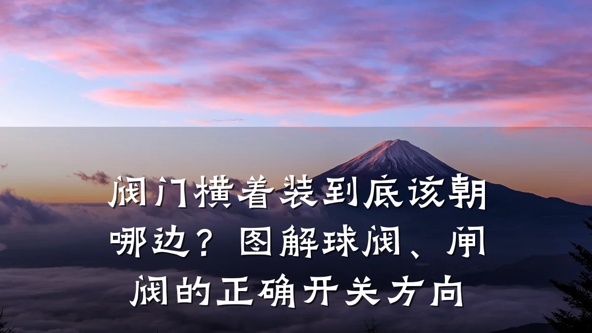 阀门横着装到底该朝哪边？图解球阀、闸阀的正确开关方向