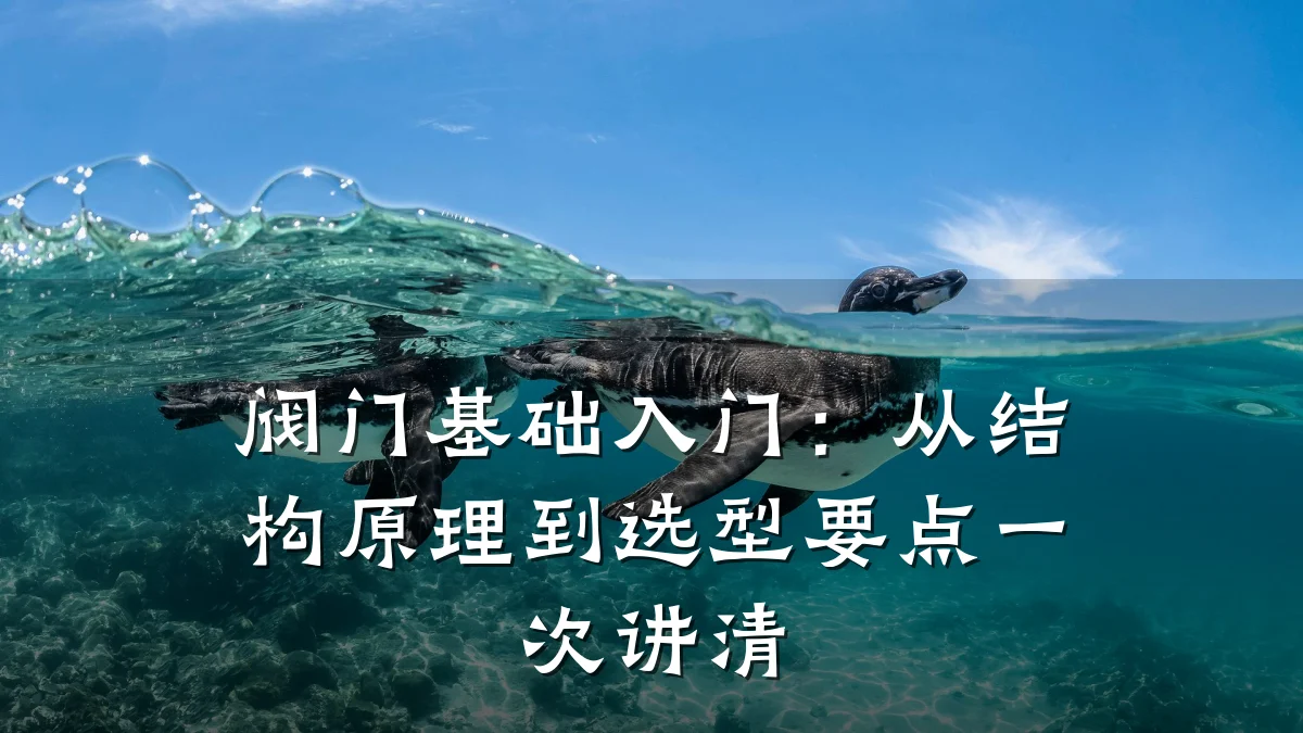 阀门基础入门：从结构原理到选型要点一次讲清
