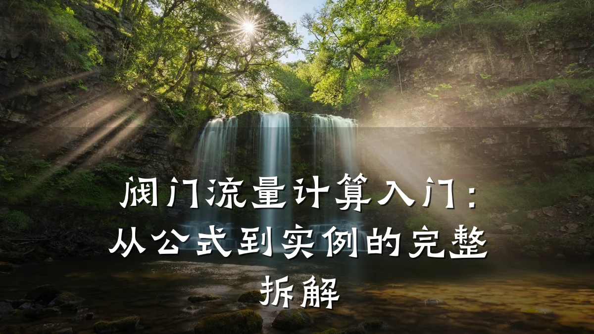 阀门流量计算入门：从公式到实例的完整拆解