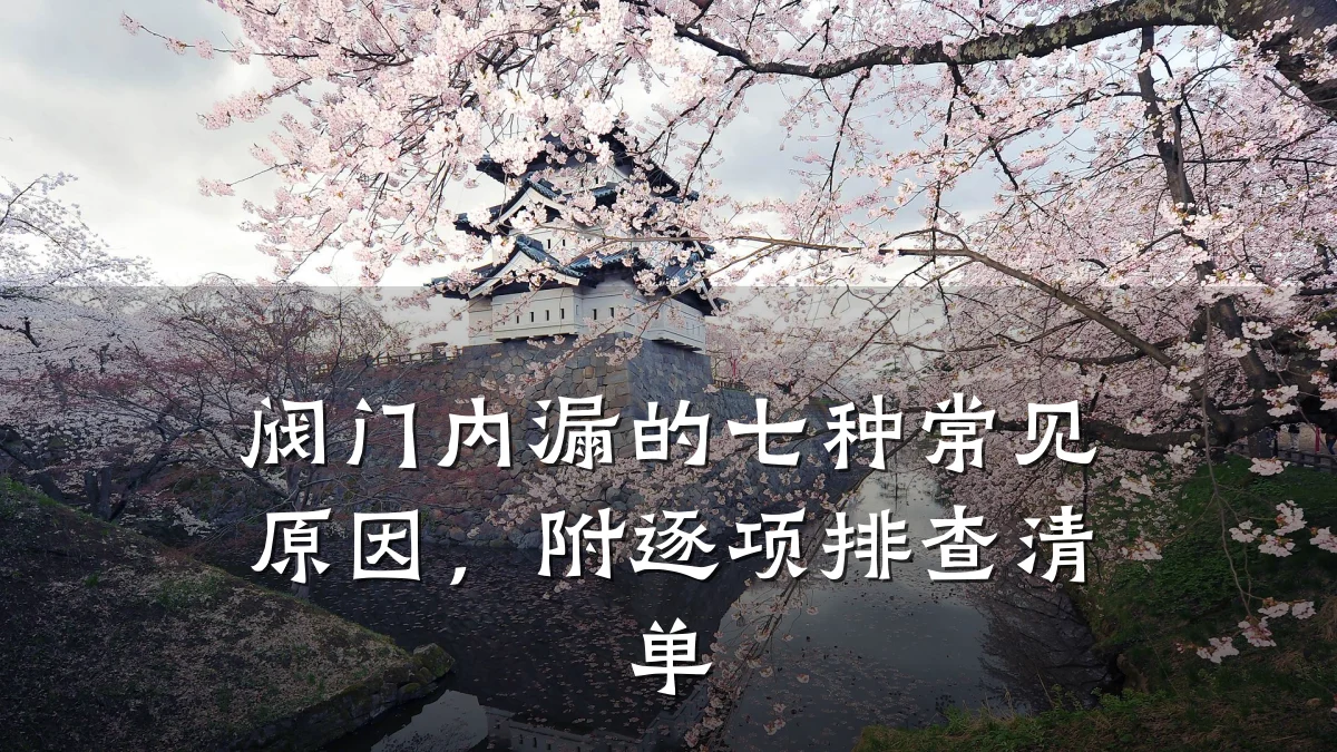阀门内漏的七种常见原因，附逐项排查清单