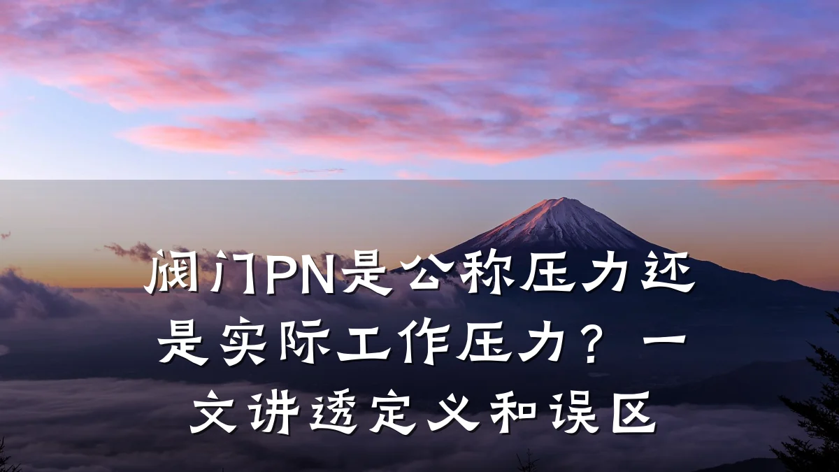 阀门PN是公称压力还是实际工作压力？一文讲透定义和误区