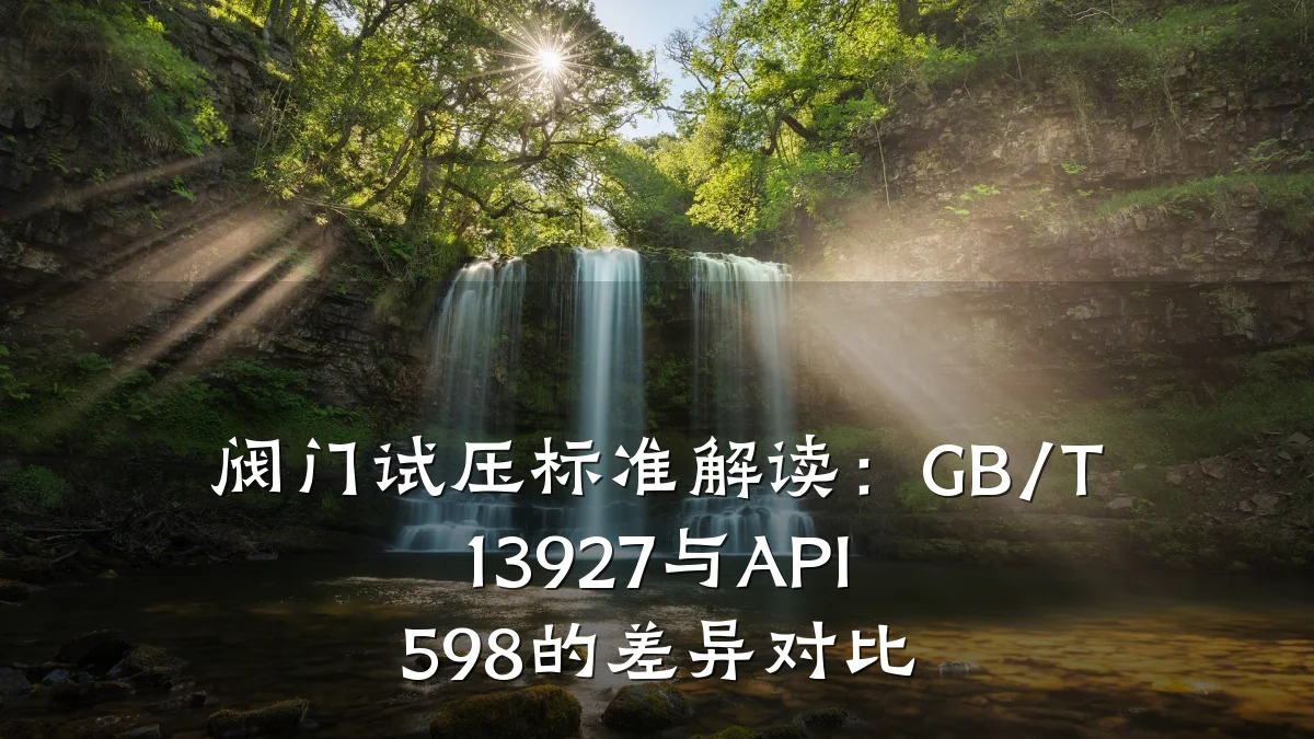 阀门试压标准解读：GB/T 13927与API 598的差异对比