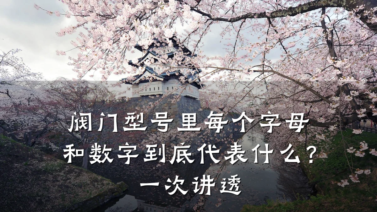阀门型号里每个字母和数字到底代表什么？一次讲透