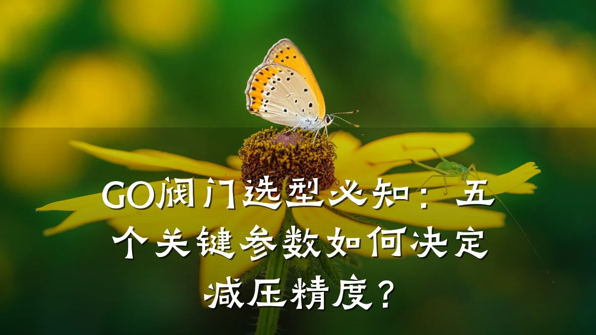GO阀门选型必知：五个关键参数如何决定减压精度？