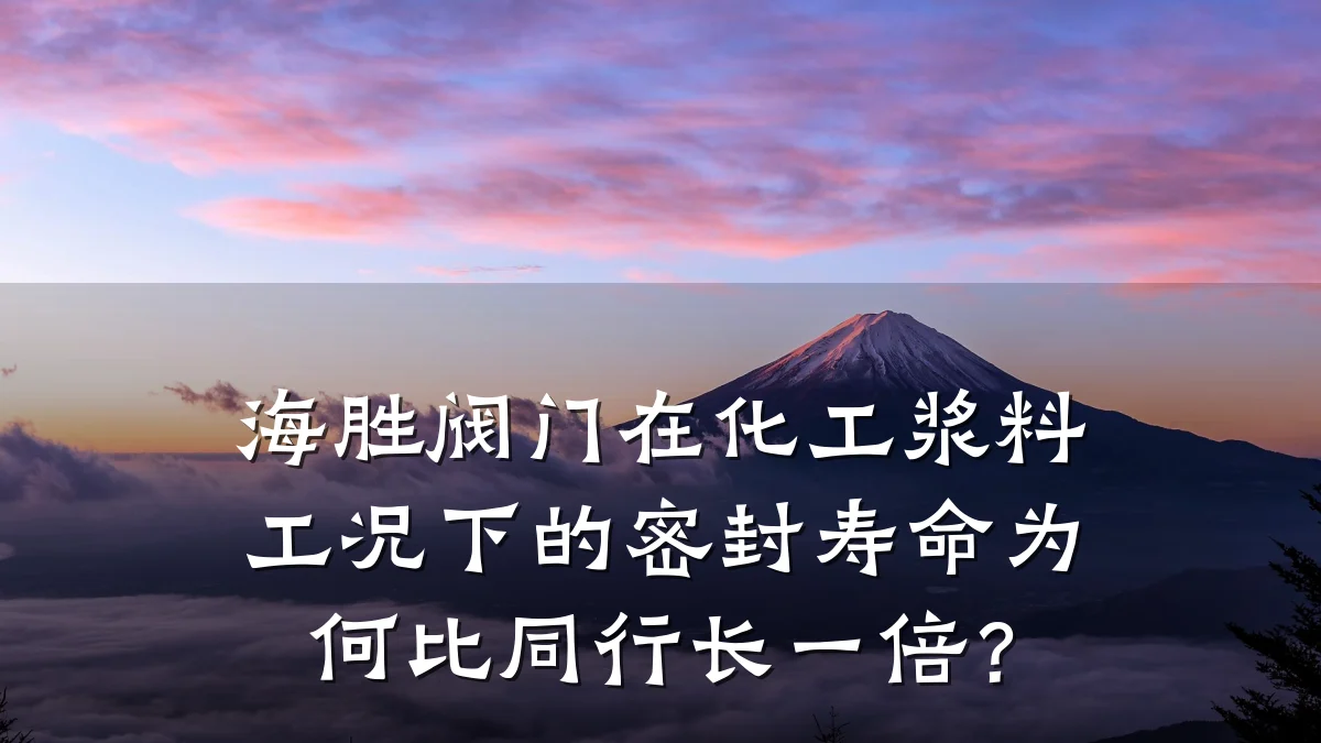 海胜阀门在化工浆料工况下的密封寿命为何比同行长一倍？