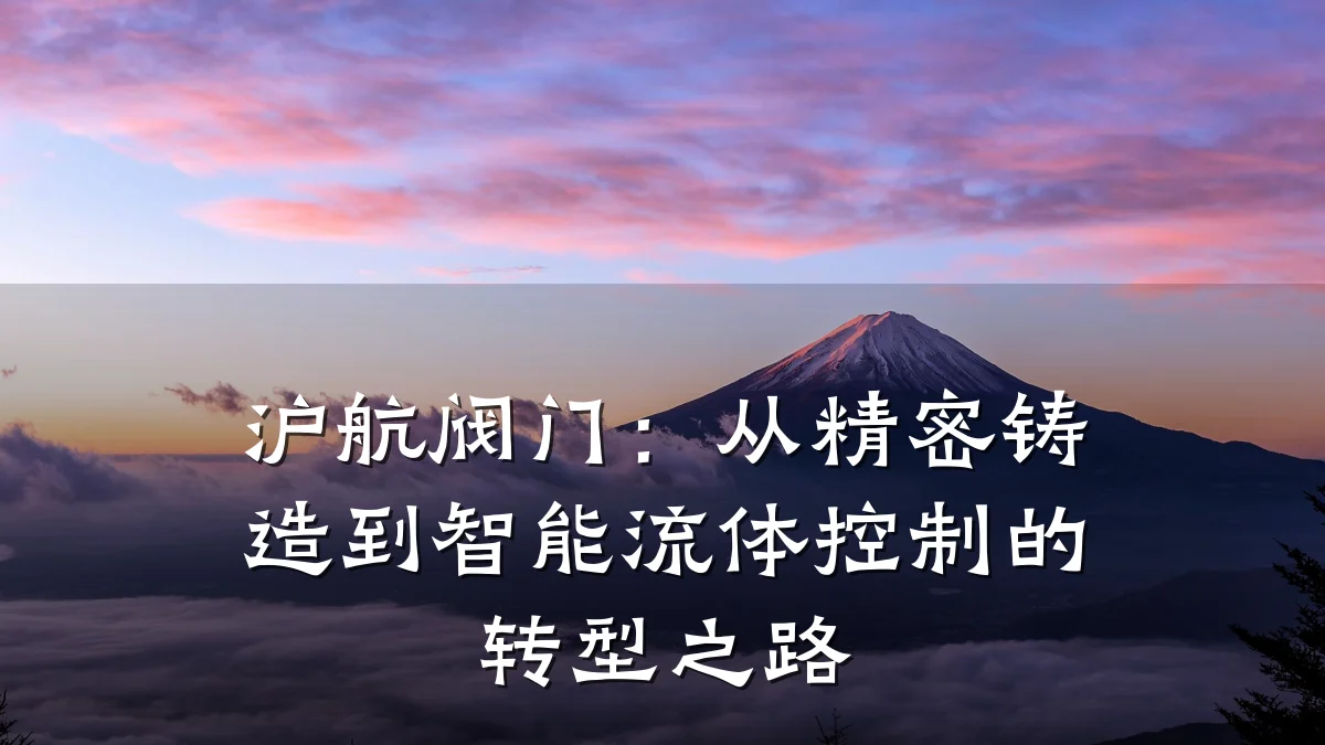 沪航阀门：从精密铸造到智能流体控制的转型之路