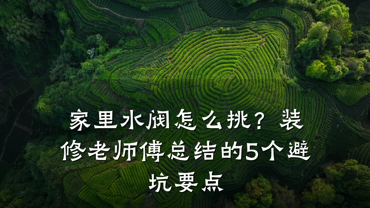 家里水阀怎么挑？装修老师傅总结的5个避坑要点