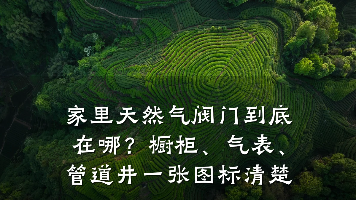 家里天然气阀门到底在哪？橱柜、气表、管道井一张图标清楚