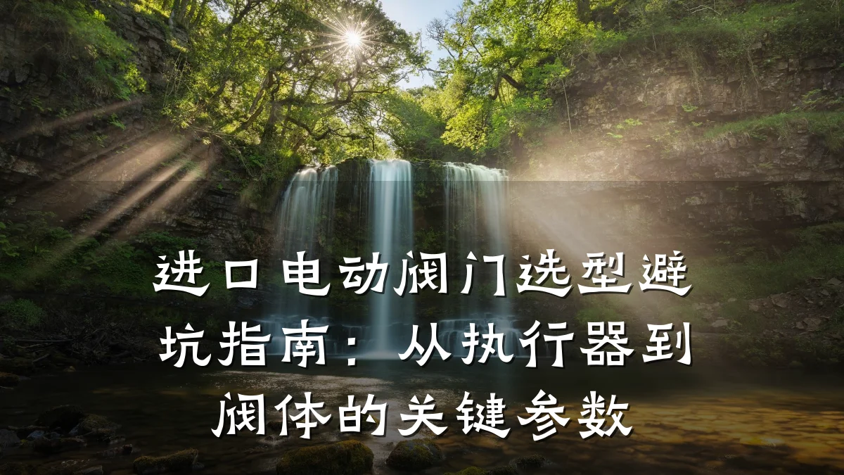 进口电动阀门选型避坑指南：从执行器到阀体的关键参数