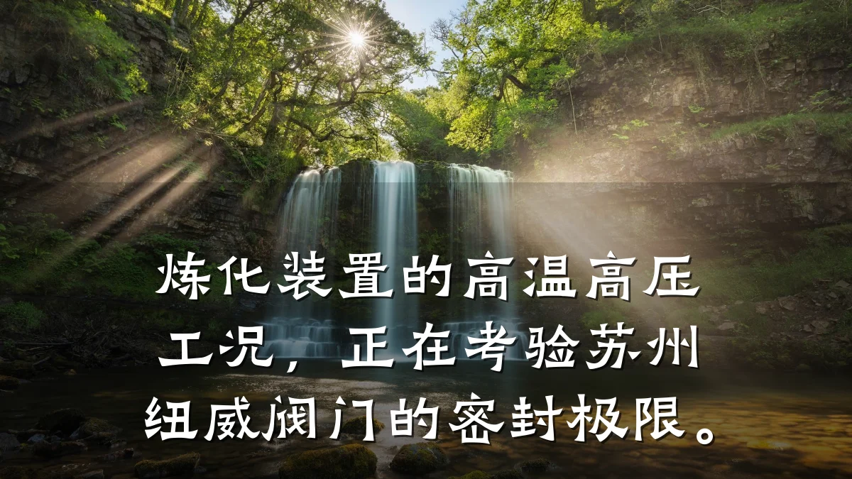 炼化装置的高温高压工况，正在考验苏州纽威阀门的密封极限。