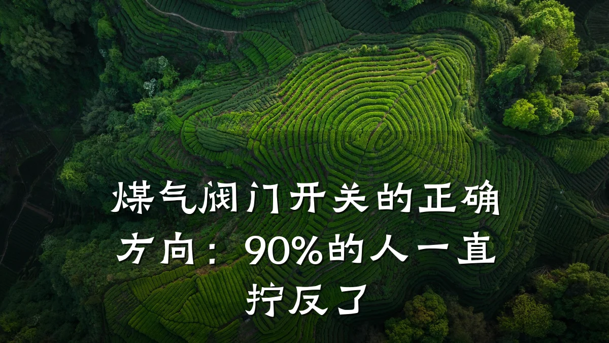 煤气阀门开关的正确方向：90%的人一直拧反了