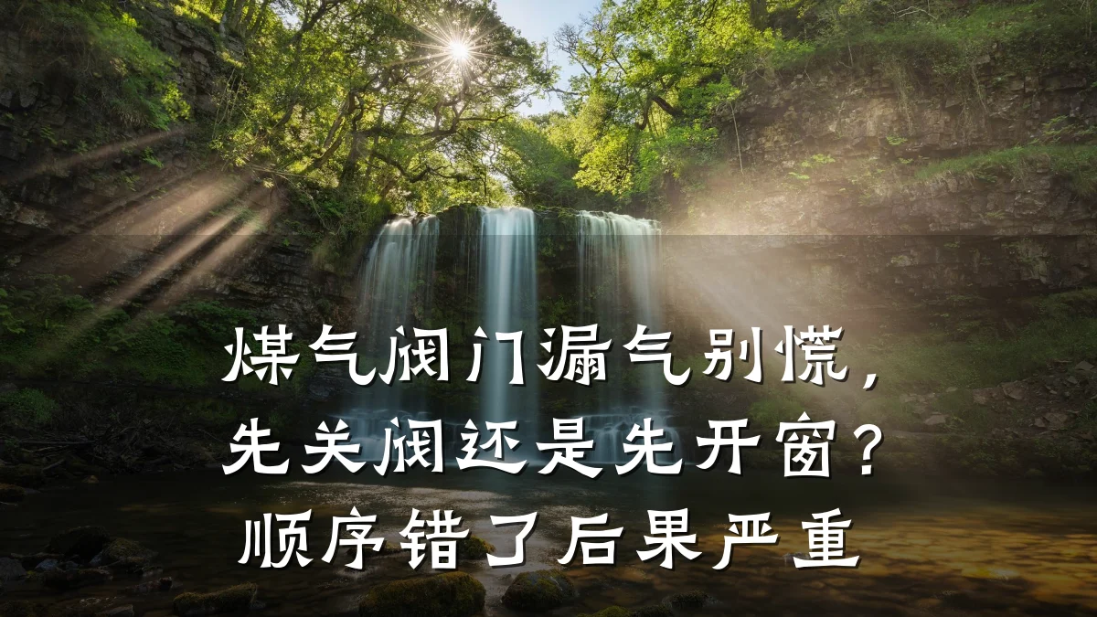 煤气阀门漏气别慌，先关阀还是先开窗？顺序错了后果严重