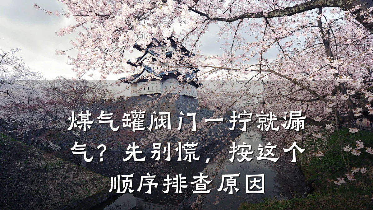 煤气罐阀门一拧就漏气？先别慌，按这个顺序排查原因