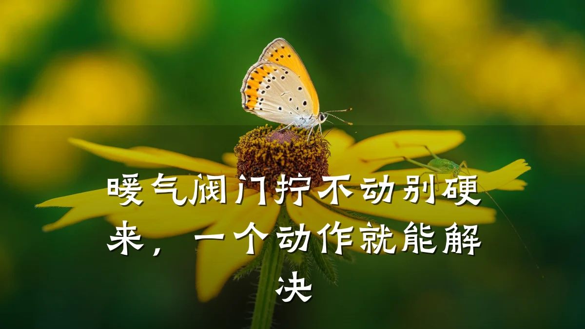 暖气阀门拧不动别硬来，一个动作就能解决