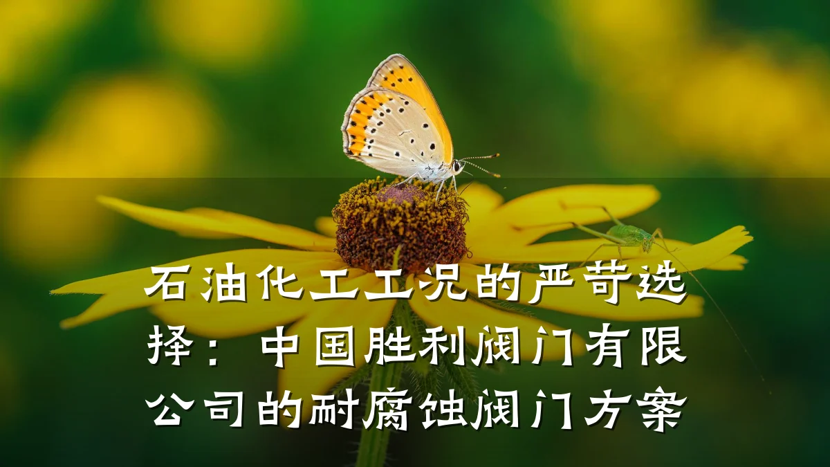 石油化工工况的严苛选择：中国胜利阀门有限公司的耐腐蚀阀门方案