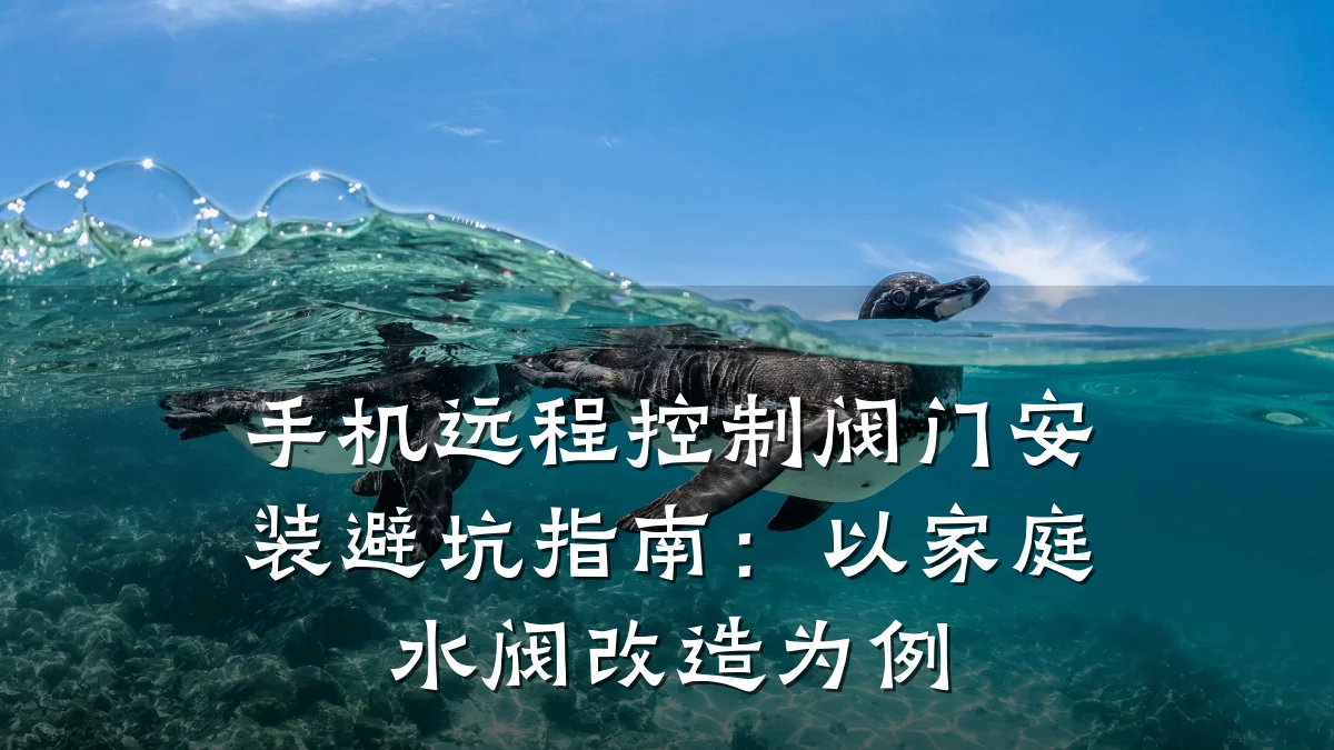 手机远程控制阀门安装避坑指南：以家庭水阀改造为例