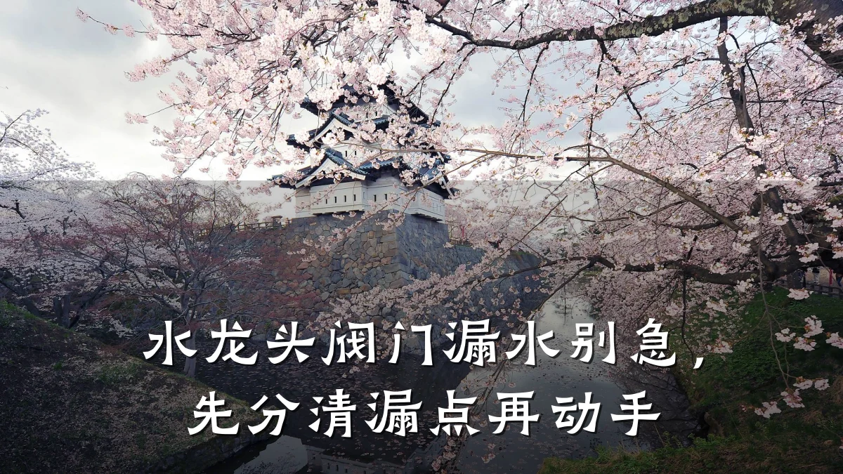 水龙头阀门漏水别急，先分清漏点再动手