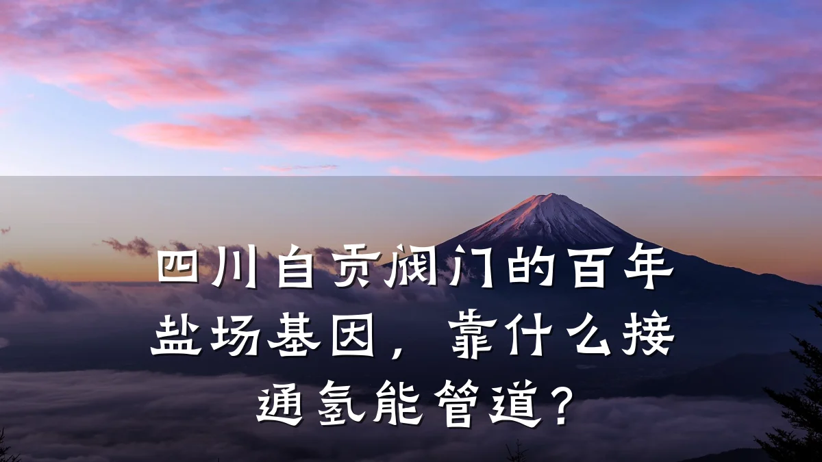 四川自贡阀门的百年盐场基因，靠什么接通氢能管道？
