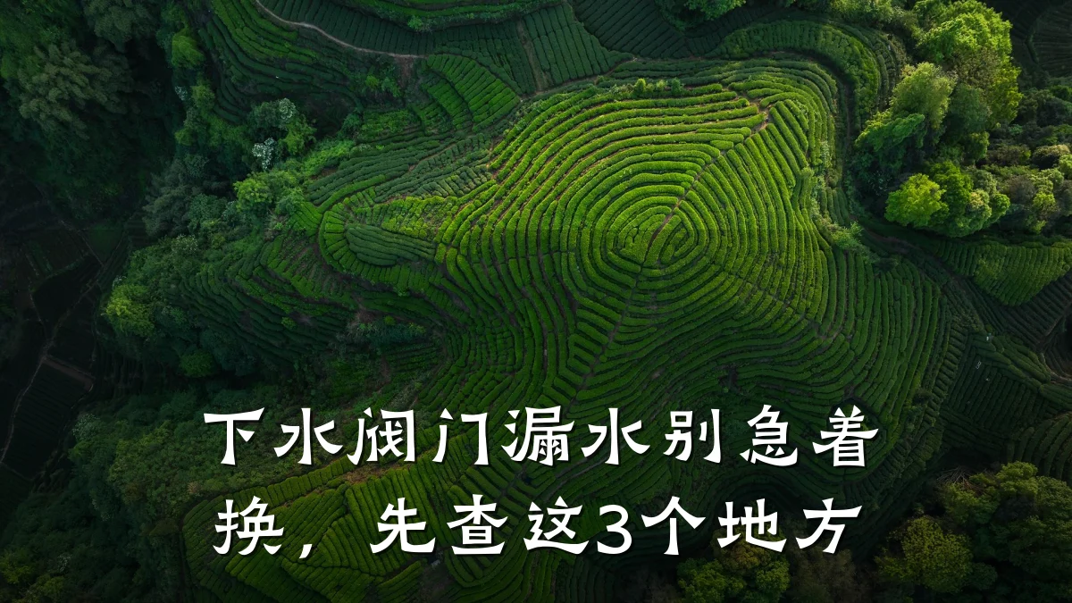 下水阀门漏水别急着换，先查这3个地方