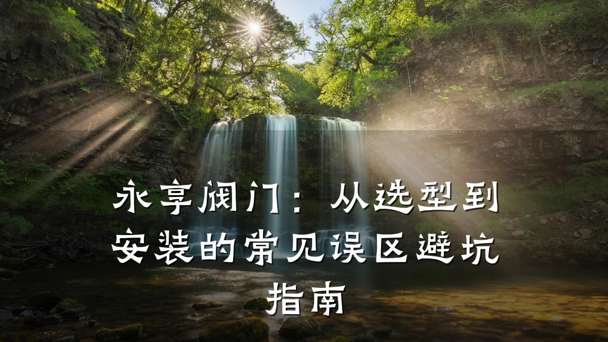 永享阀门：从选型到安装的常见误区避坑指南