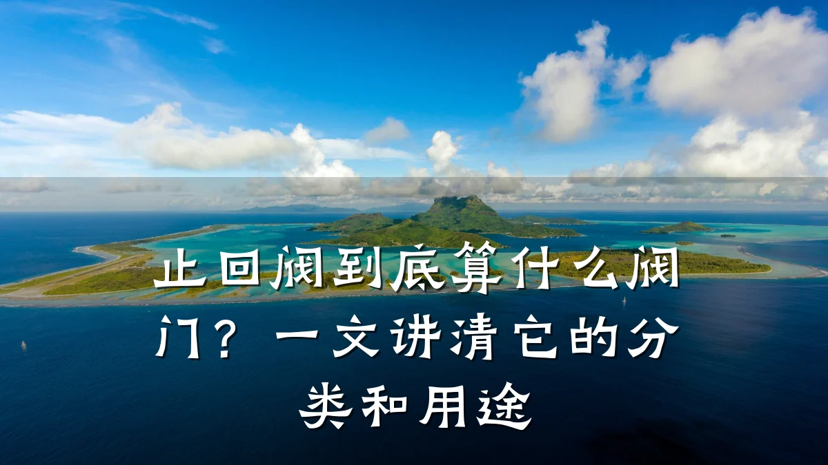 止回阀到底算什么阀门？一文讲清它的分类和用途