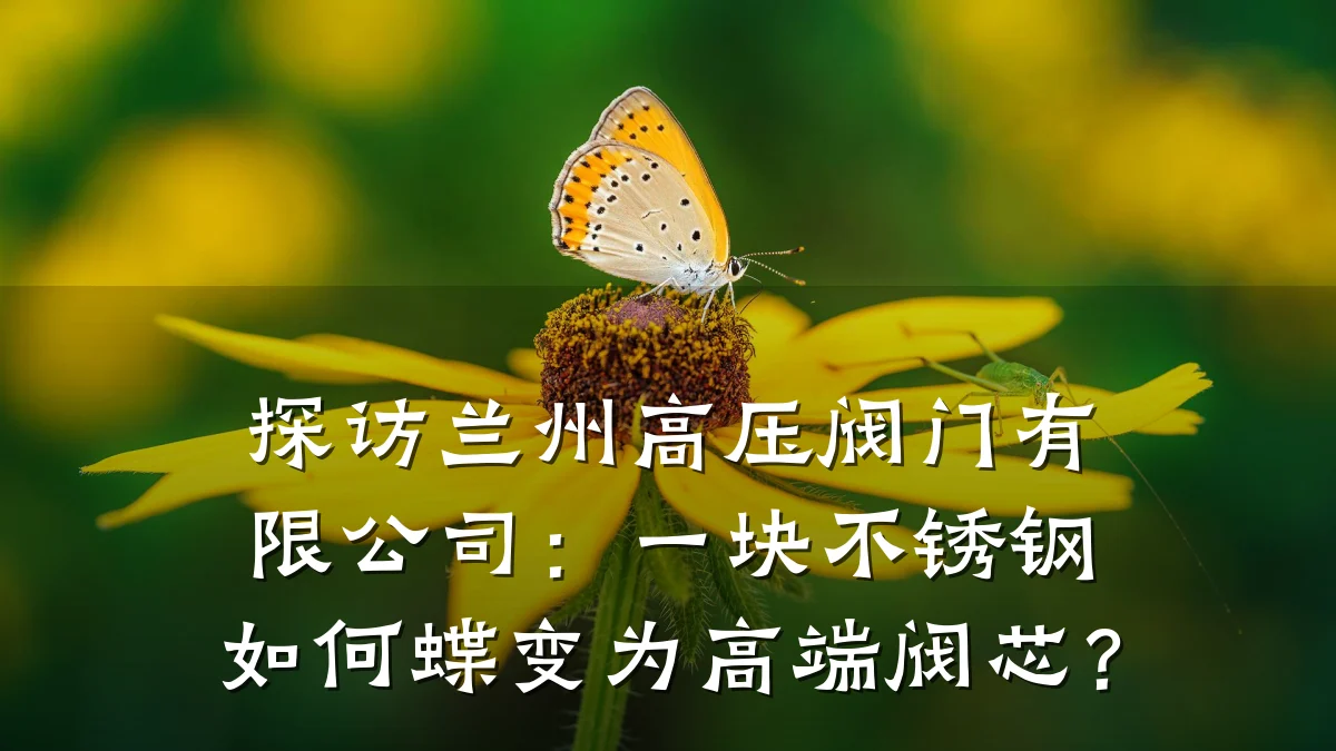探访兰州高压阀门有限公司:一块不锈钢如何蝶变为高端阀芯?