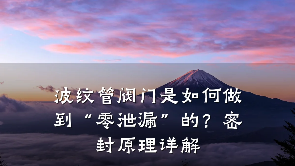 波纹管阀门是如何做到“零泄漏”的?密封原理详解