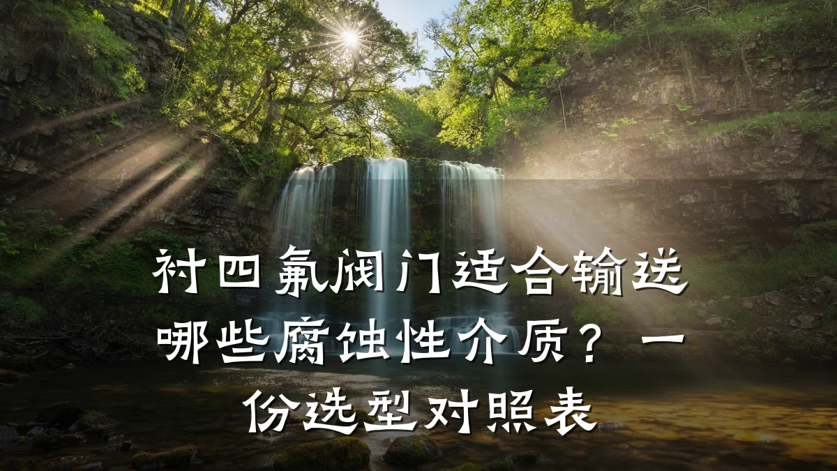 衬四氟阀门适合输送哪些腐蚀性介质?一份选型对照表