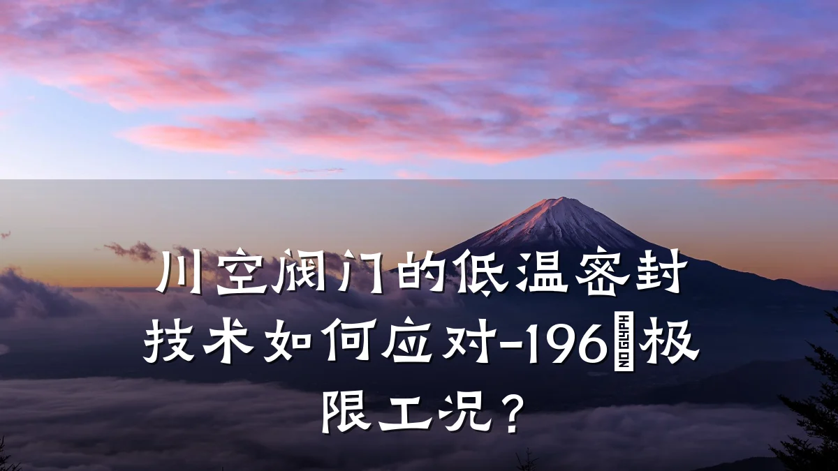 川空阀门的低温密封技术如何应对-196℃极限工况?