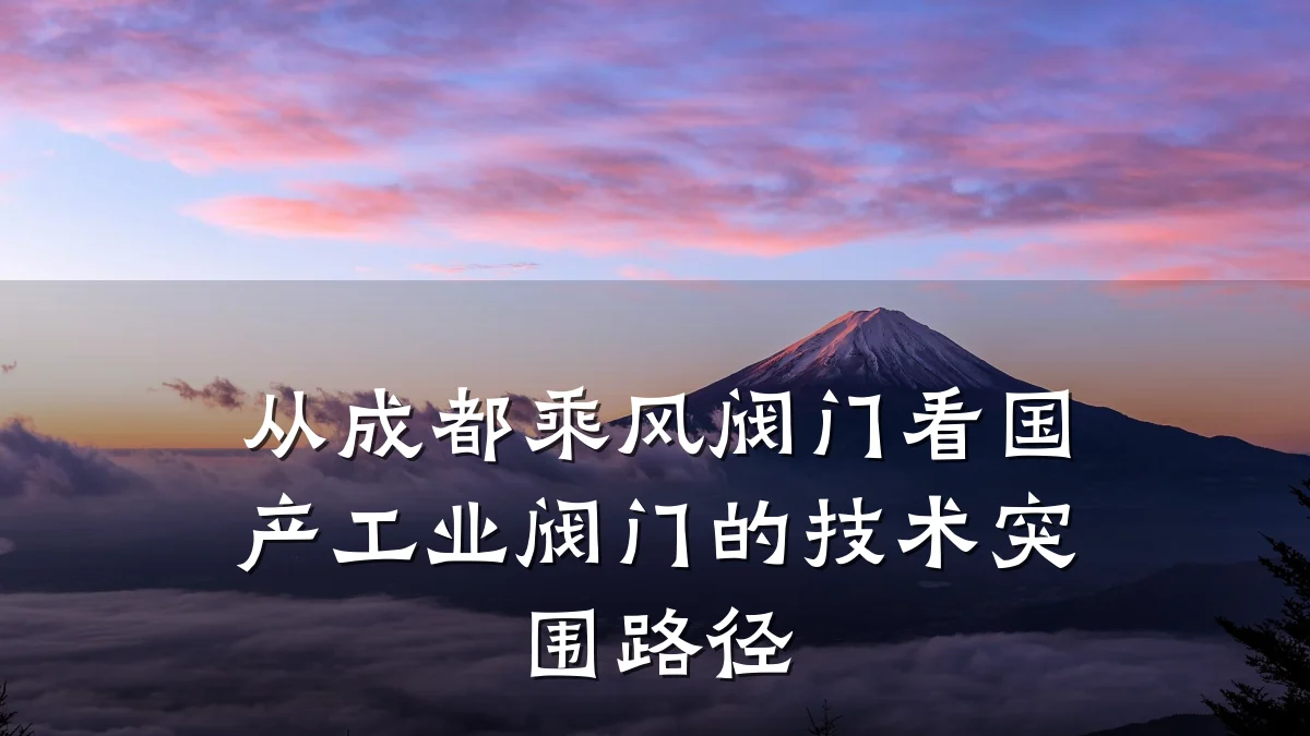 从成都乘风阀门看国产工业阀门的技术突围路径