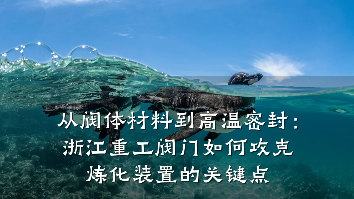 从阀体材料到高温密封：浙江重工阀门如何攻克炼化装置的关键点
