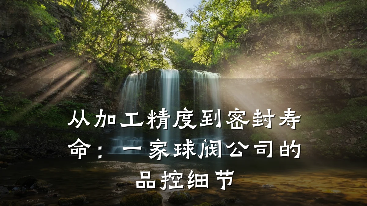从加工精度到密封寿命:一家球阀公司的品控细节