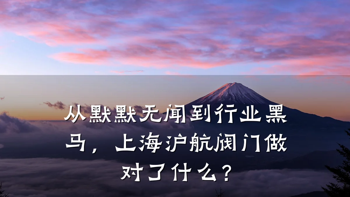 从默默无闻到行业黑马,上海沪航阀门做对了什么?