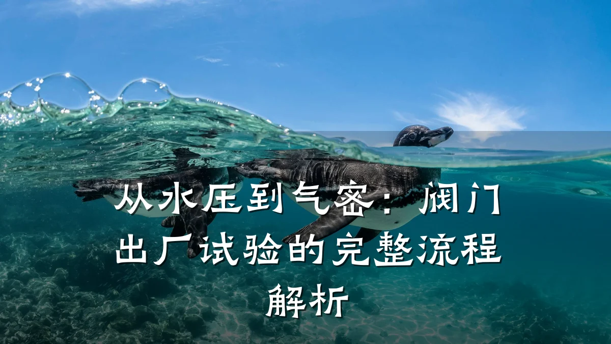 从水压到气密:阀门出厂试验的完整流程解析