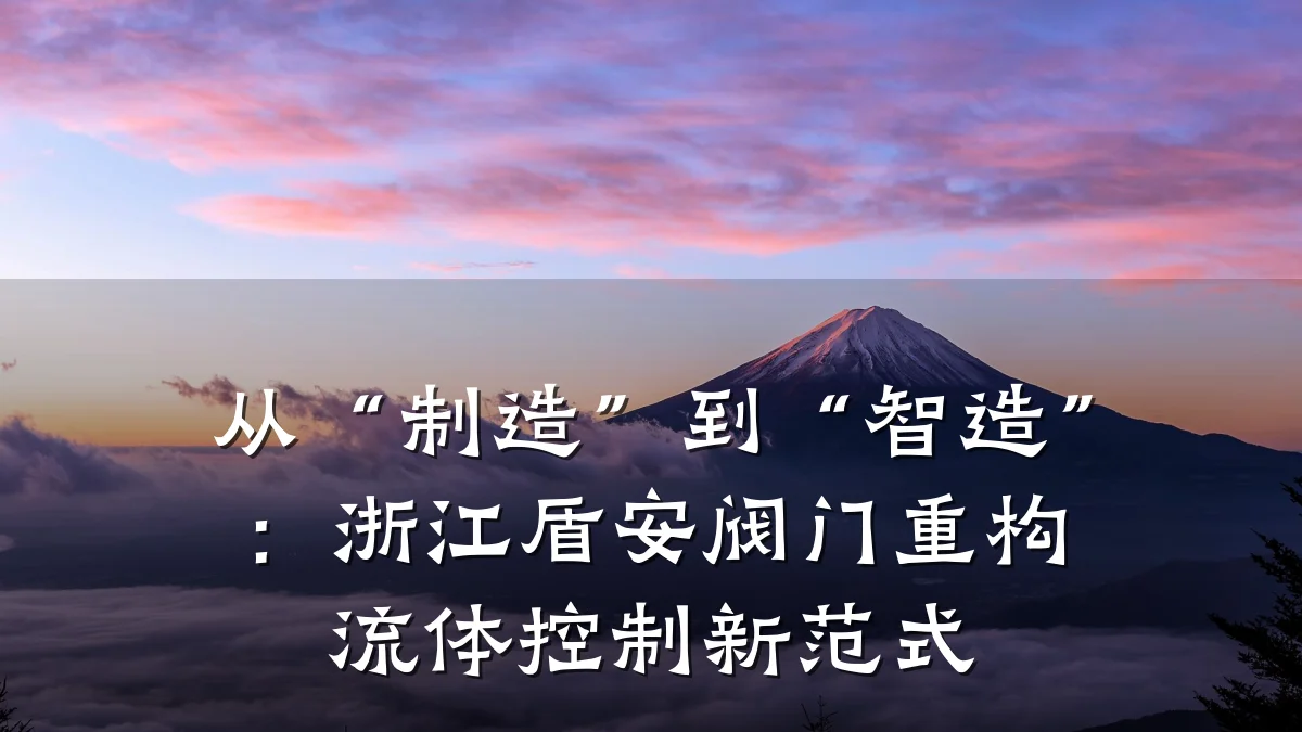 从“制造”到“智造”:浙江盾安阀门重构流体控制新范式