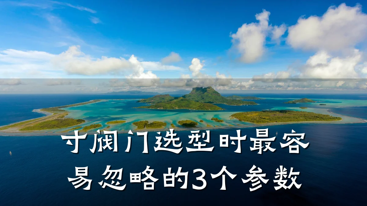 寸阀门选型时最容易忽略的3个参数