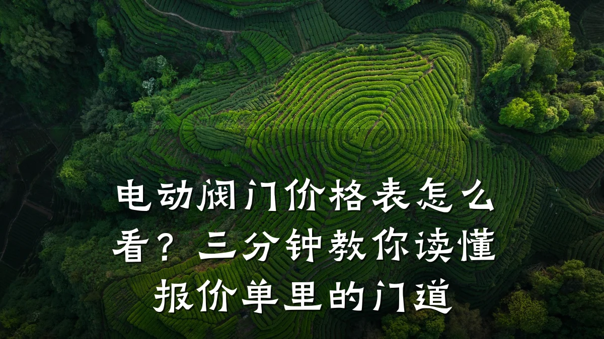 电动阀门价格表怎么看?三分钟教你读懂报价单里的门道
